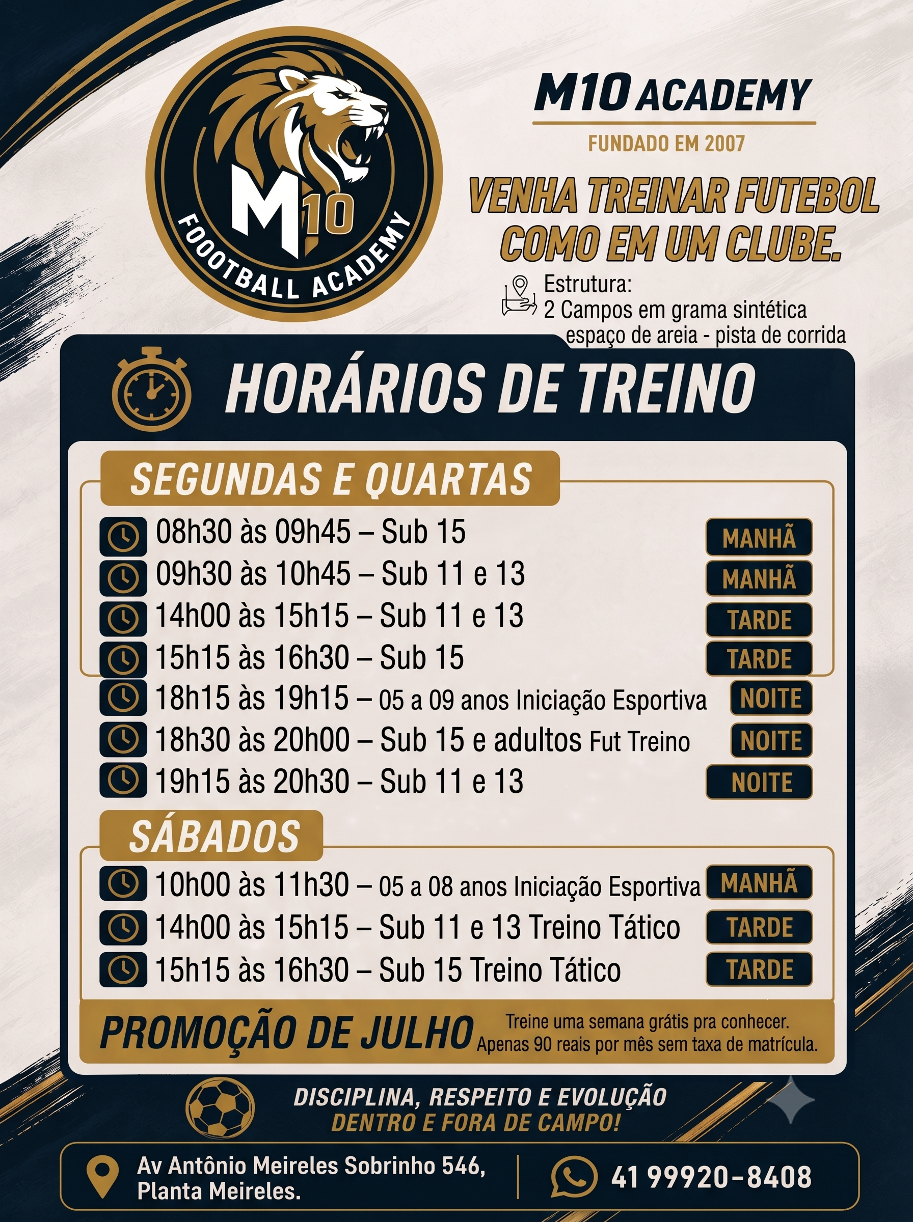 Nossos Horários